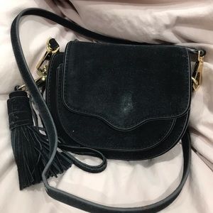 Rebecca Minkoff black suede suki crossbody